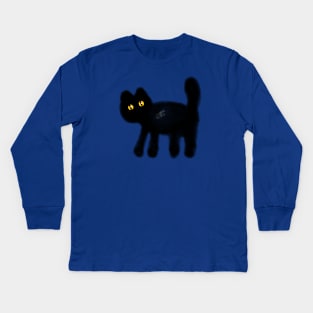 black cat Kids Long Sleeve T-Shirt